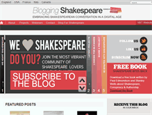 Tablet Screenshot of bloggingshakespeare.com